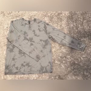 Lululemon Athletica Women's Gray Tie Dye Long Sleeve Shirt XXL